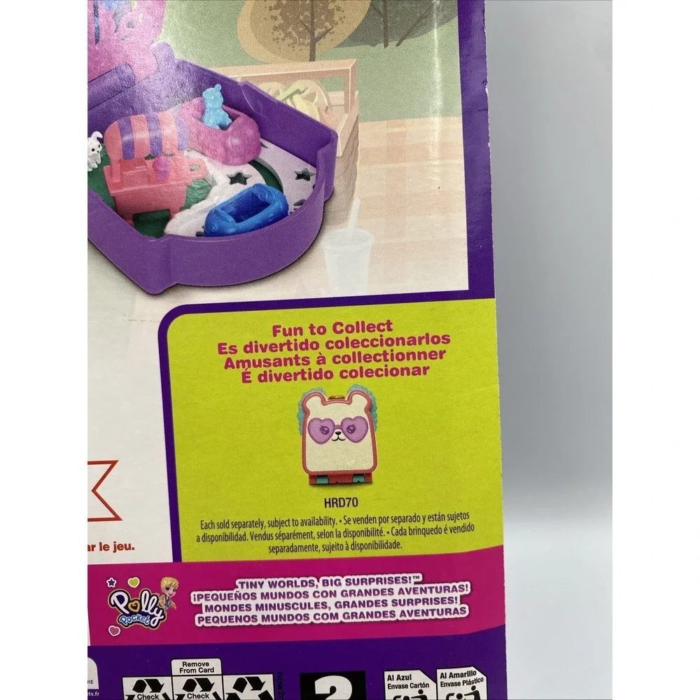 Polly Pocket‎ Bunny Carnival Compact Mini Playset and Travel Toy with Food NEW
